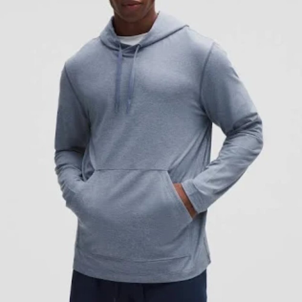 Lululemon Soft Jersey Pullover Hoodie Sweatshirt Small Blue Athletic Athleisure
